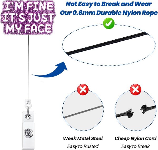 Nurse Badge Reel, Retractable Funny Badge Reel, RN Nurse Nursing Badge - Image 5