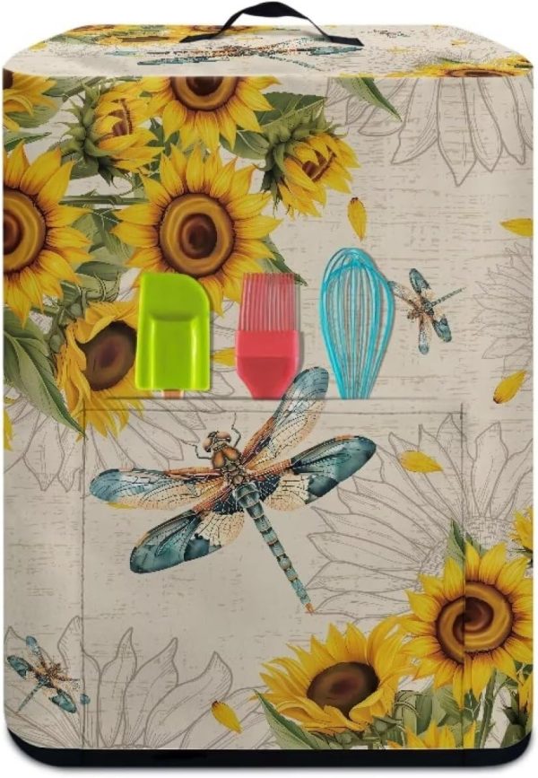 Cozeyat Sunflower Dragonfly Air Fryer Dust Cover Kitchen Cooker Dust - Image 3