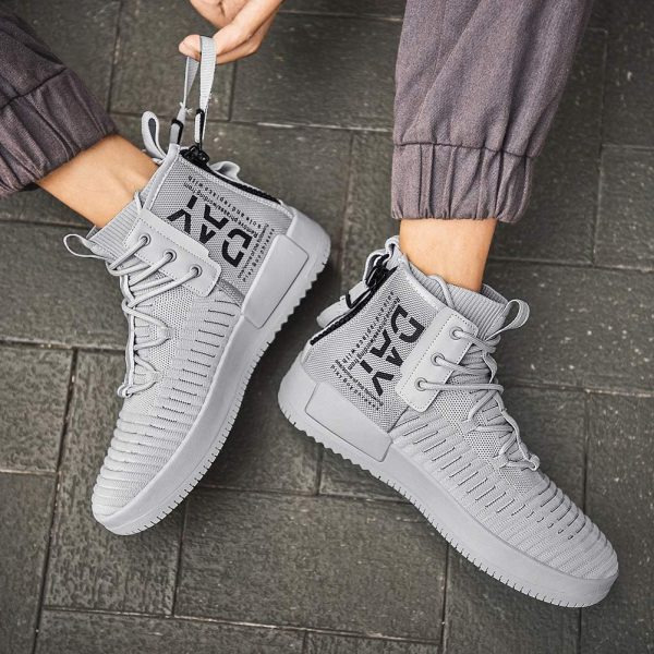 RUNMAXX Mens Fashion Walking Lace Up High Top Shoes Stylish Running - Image 5