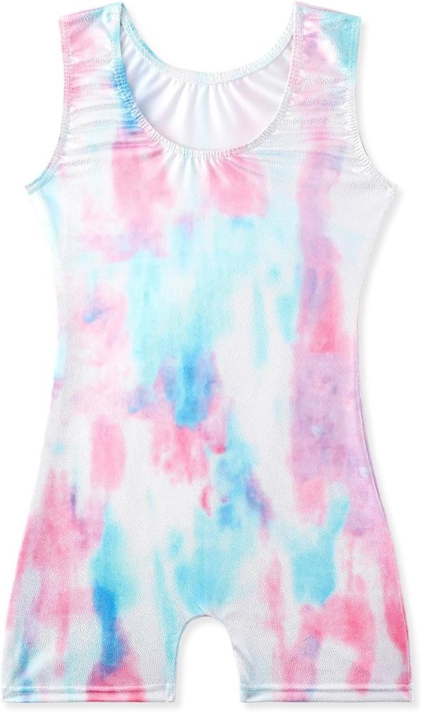 EQSJIU 2 Packs Gymnastics Leotards with Shorts for Girls Unicorn Rainbow - Image 4