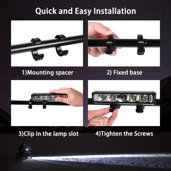 Super Bright LED Bike Light, USB Rechargeable Bicycle Headlight, Waterproof - Image 7
