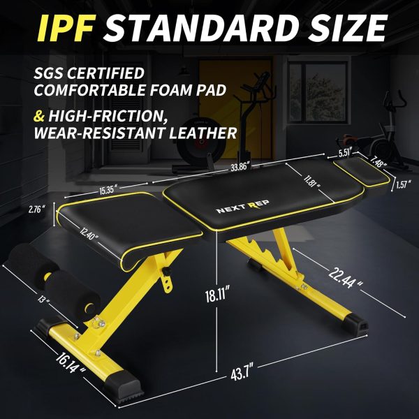 Adjustable Weight Bench,1000 LB Fast Folding Workout Bench for Home Gym - Image 4