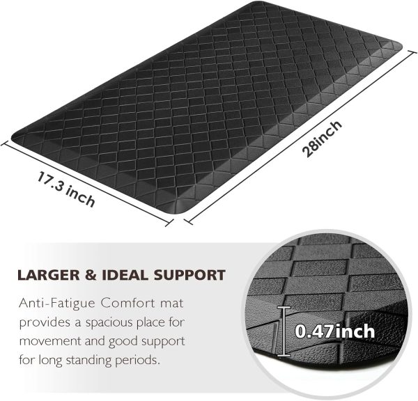 HappyTrends Floor Mat Cushioned Anti-Fatigue ,17.3"x28",Thick Waterproof - Image 2
