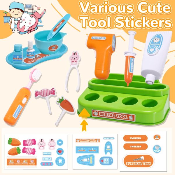 Dentist Kit Pretend Play Set, 31PCS Teeth Dental Tools Medical Accessories, - Image 5
