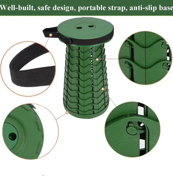 Fishboy Upgraded Collapsible Stool, 400lbs Max Weight, Lightweight But - Image 4