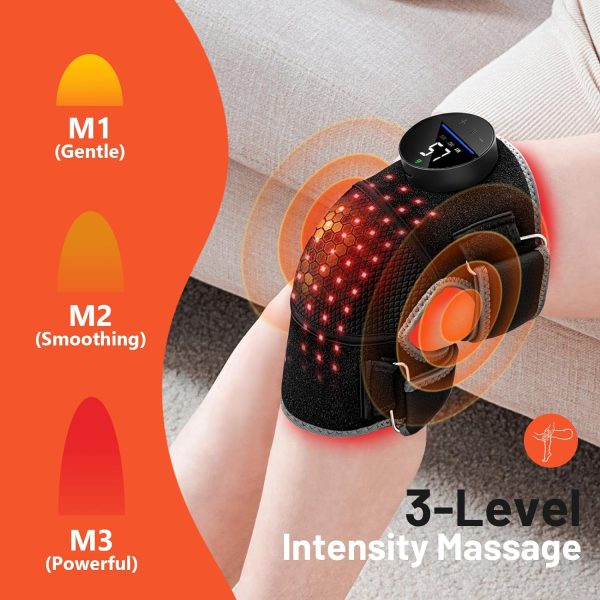 HALIDODO Red Light Therapy & Vibration Massage Knee Brace - Wireless - Image 4