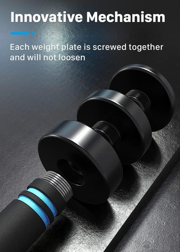 Northdeer Steel Dumbbells Adjustable Black Coated Weight Set with Foam - Image 4