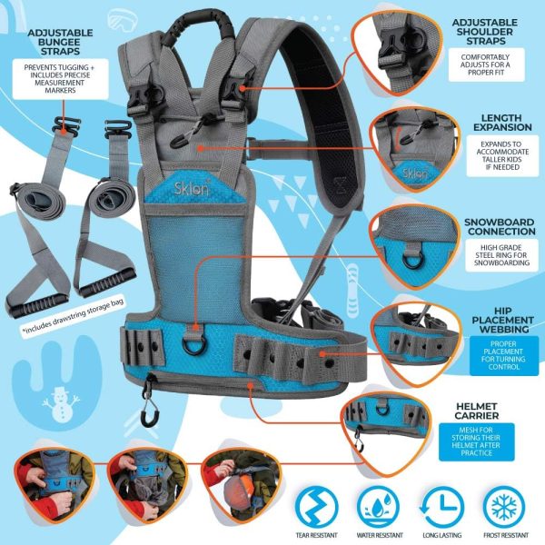 Sklon Ski and Snowboard Harness Trainer for Kids - Training Leash Teach - Image 2