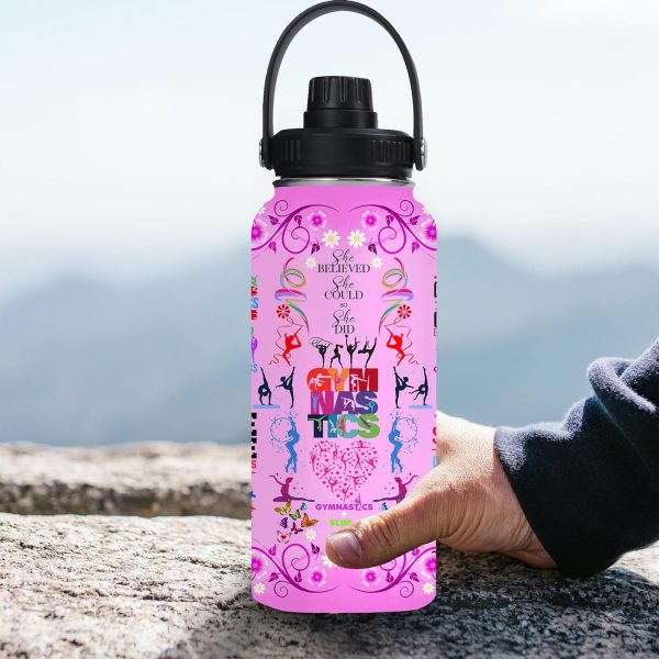 Gymnastics Water Bottle 32oz Gymnastics Stainless Steel Tumbler Gymnastics - Image 9