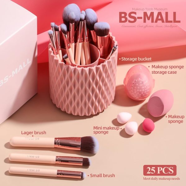 BS-MALL Makeup Brushes Premium Synthetic Foundation Powder Concealers Eye - Image 5