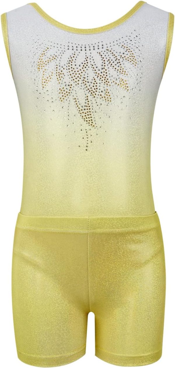 Gogokids Gymnastics Leotards for Girls, Sleeveless Rhinestone Kids Dance - Image 2
