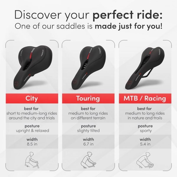 Wittkop Bike Seat I Bicycle Seat for Men and Women, Waterproof Bike Saddle - Image 6