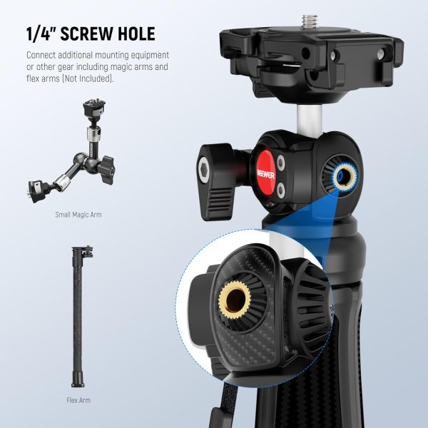 NEEWER TP38 Phone Camera Tripod, 15" Extendable Selfie Stick Metal Tripod - Image 6