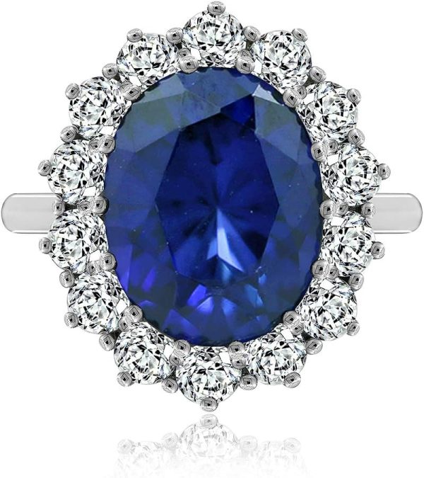 Amazon Essentials Platinum-Plated Sterling Silver Celebrity Kate Ring made - Image 7