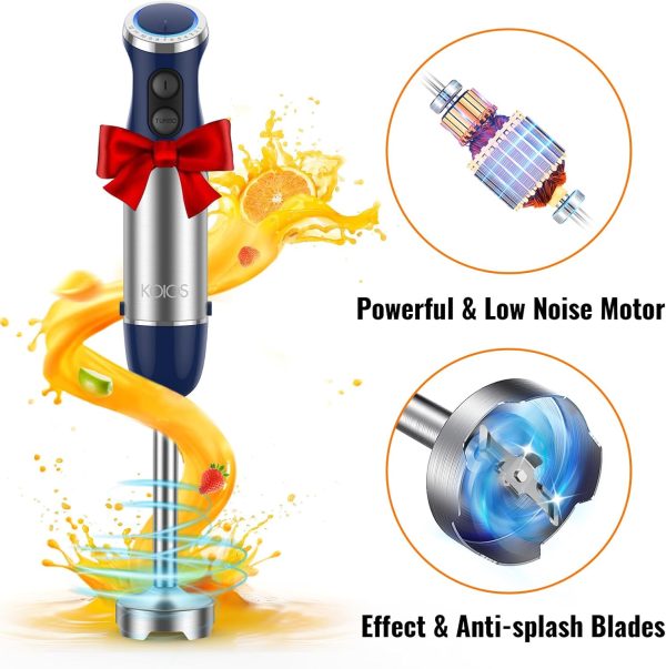 KOIOS 5-in-1 Hand Immersion Blender, 1000W 12 Speed Emulsifier Handheld - Image 4
