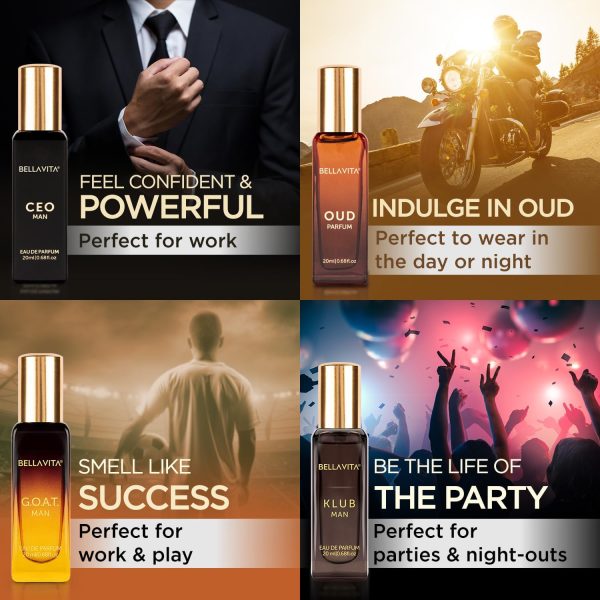 Bella.Vita Luxury Man Perfume Gift Set 4 x 20 ml for Men with KLUB, OUD, - Image 2