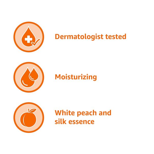Amazon Basics Silky Smooth Body Wash, Peach and Orange Blossom Scent, 18 Fl - Image 6