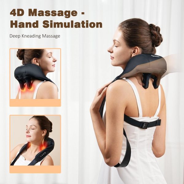 FSA/HSA Eligible Neck Massager with Heat, Cordless Deep Tissue 4D Expert - Image 2