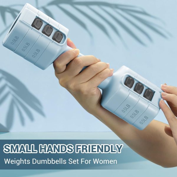 Adjustable Dumbbells Hand Weights Set: Sportneer 4 In 1 Weight Each 2lb 3lb - Image 5