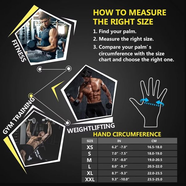 ihuan Breathable Weight Lifting Gloves: Fingerless Workout Gym Gloves with - Image 5