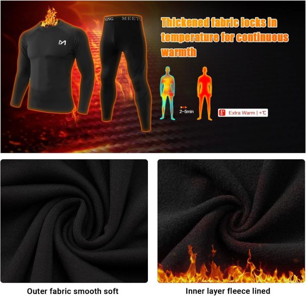 Men's Thermal Underwear Set Sport Long Johns Base Layer - Image 2