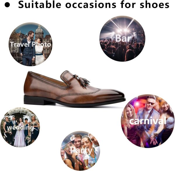 Meijiana Men's Loafers Mens Classic Loafers Dress Shoes Loafers for Men - Image 4