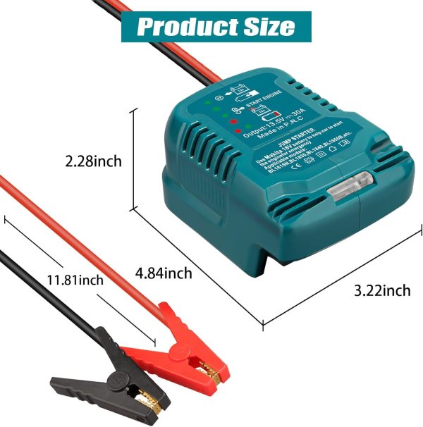 Jumper Adapter Kit for Makita 18V Battery,11AWG Cable,Jump Starting Adapter - Image 3