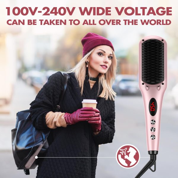 Hair Straightener Brush, MiroPure Ionic Hair Straightening Brush with 16 - Image 7