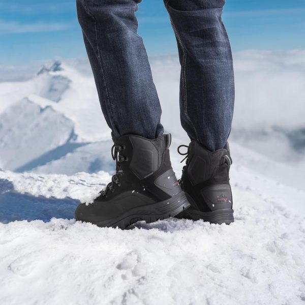 NORTIV 8 Men's Insulated Waterproof Construction Hiking Winter Snow Boots - Image 5