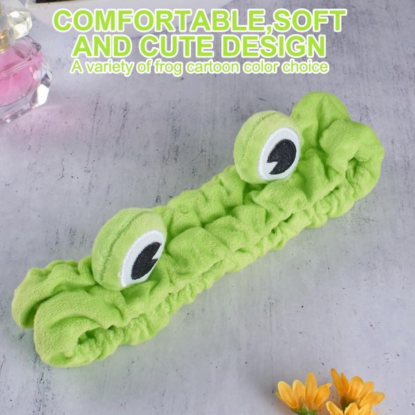 Jowmoy Green Frog Eye Elastic Headband - Versatile for Spa, Skincare, - Image 3