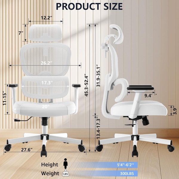 Office Chair, Ergonomic Desk Chair, High Back Desk Chair, Big and Tall - Image 2