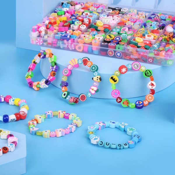 1000PCS Polymer Clay Beads Bracelet Making kit, 24 Style Cute Fun Beads - Image 5