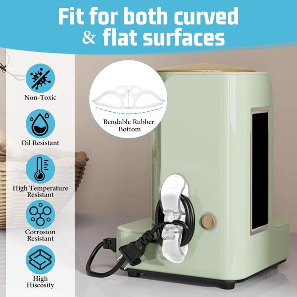 6Pcs Appliance Cord Organizer for Kitchen Appliances Cord Wrap Adhesive - Image 4