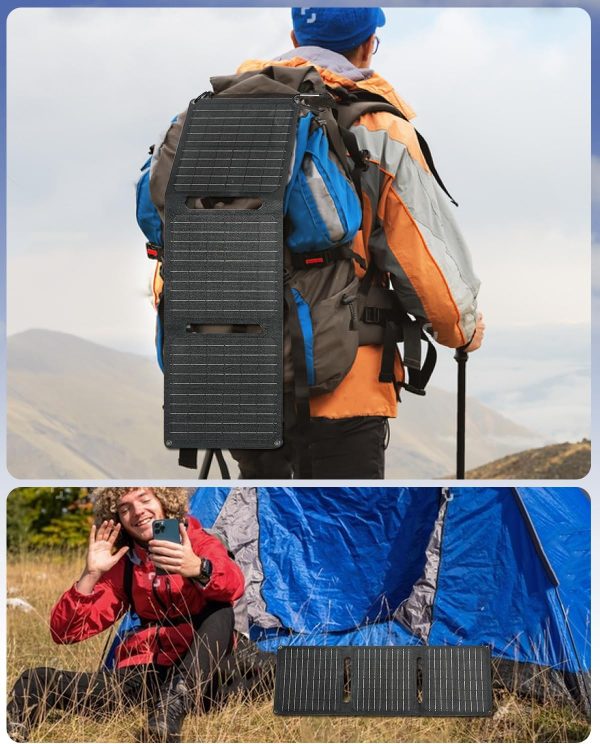 21W Portable Solar Panel, Foldable Solar Panel Charger(5V/3A), IP67 - Image 7