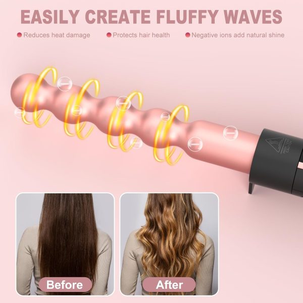 5 in 1 Curling Iron, Curling Wand Set with Hair Straightener, Curling Brush - Image 6