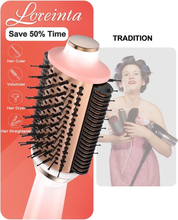 Blow Dryer Brush Hair Dryer Brush + Smooth Heat Comb, 4 in 1 Blowout - Image 7