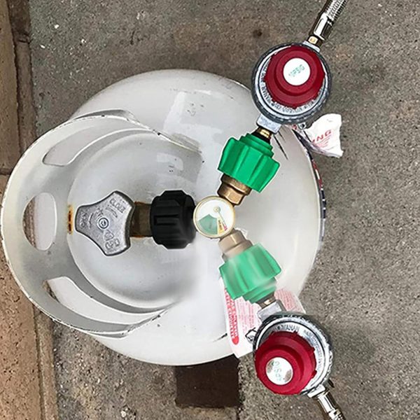 Two Way Propanes Hose Splitter Manifolds with Shutoffing Valves for Camp - Image 3