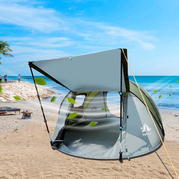 Night Cat Pop-up Camping Tent: 2 Person Tent Waterproof Instant Easy Setup - Image 5