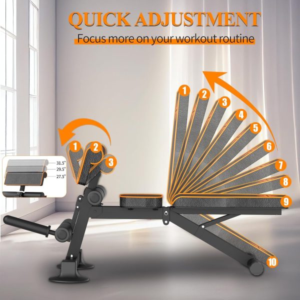 Adjustable Weight Bench, Multi-function Preacher Curl Bench for Home Gym, - Image 4