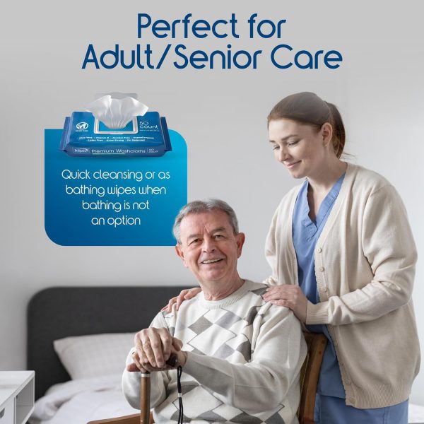 Inspire Adult Wet Wipes, Adult Wash Cloths, Adult Wipes for Incontinence & - Image 5