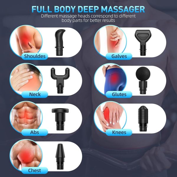Massage Gun,Massage Gun Deep Tissue for Pain Relief with 7 Massage Heads & - Image 7