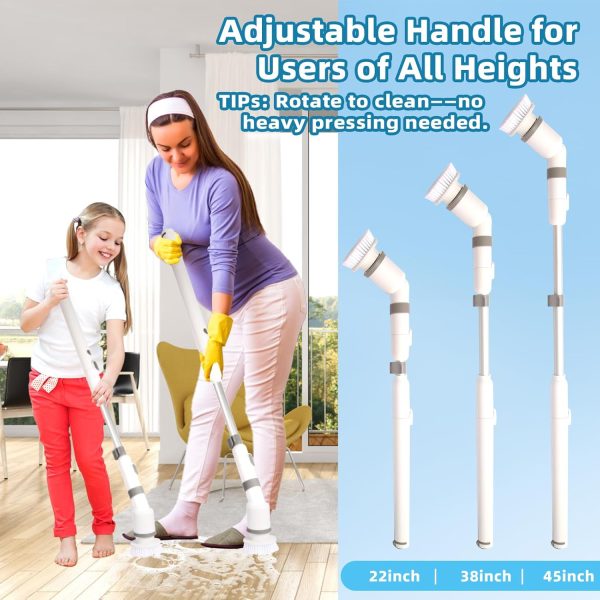 Electric Spin Scrubber Bathroom, 2024 New, 3 Cleaning Modes, 8 in - Image 4