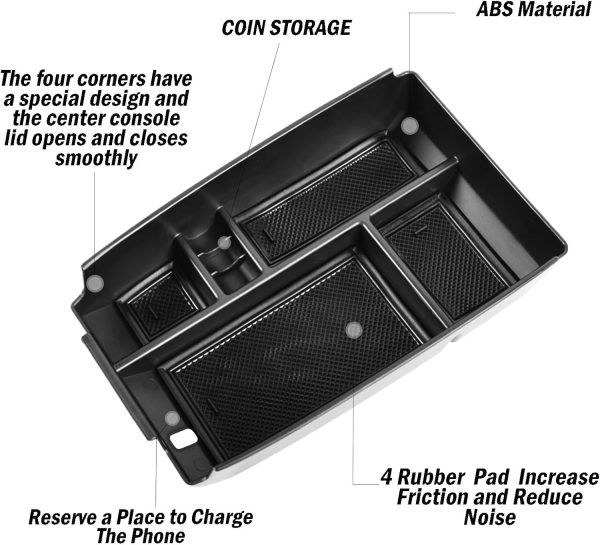 TACOBRO Center Console Organizer Tray Compatible with Ford Escape 2020-2024 - Image 3