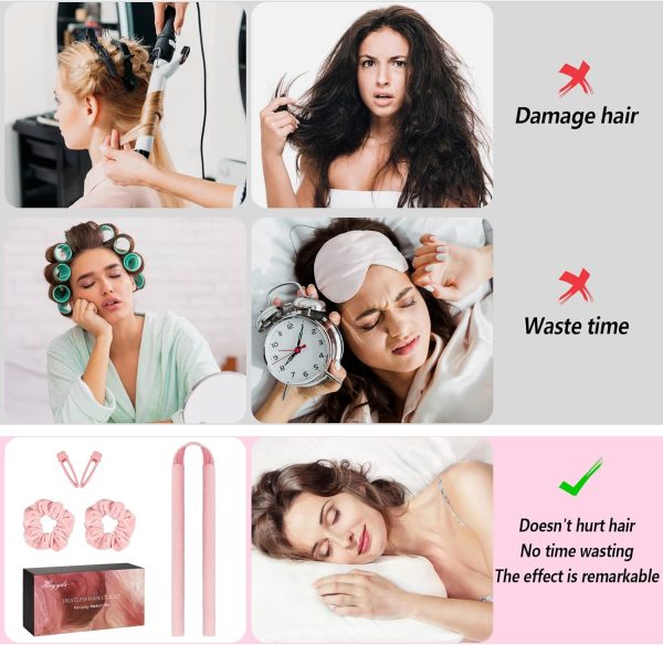 Upgraded Curler with Gift Box - Velvet Headband for Heatless Sleep-in - Image 4