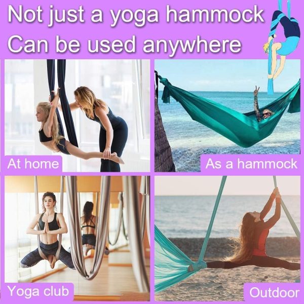 Yoga Swing Set - 10M Aerial Silks Kit for Home Silk Swing for Gymnastics 11 - Image 6