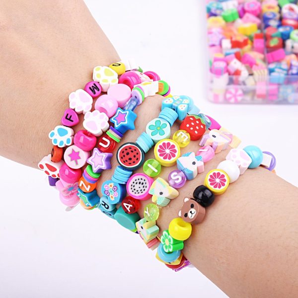 1000PCS Polymer Clay Beads Bracelet Making kit, 24 Style Cute Fun Beads - Image 4