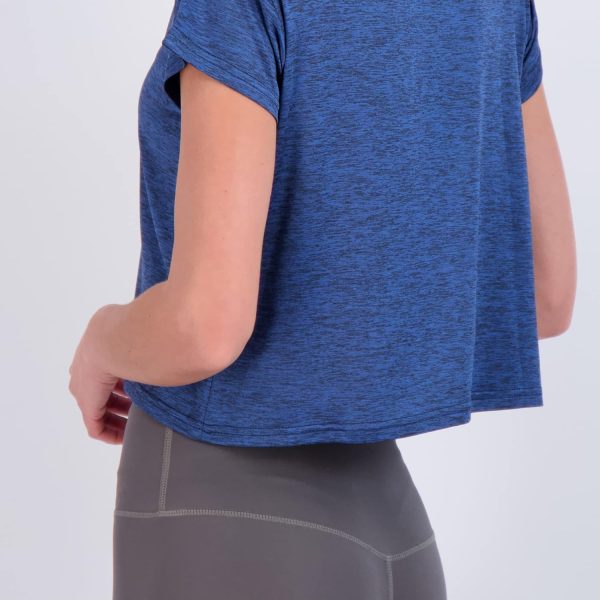 Real Essentials 5 Pack: Women's Dry Fit Crop Top - Short Sleeve Crew Neck - Image 3