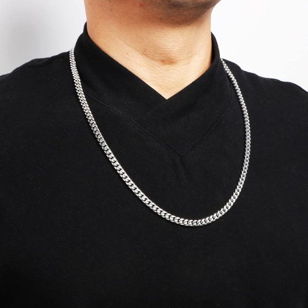 JoycuFF Mens Cuban Link Chain Necklace for Boyfriend Silver Gold Stainless - Image 3