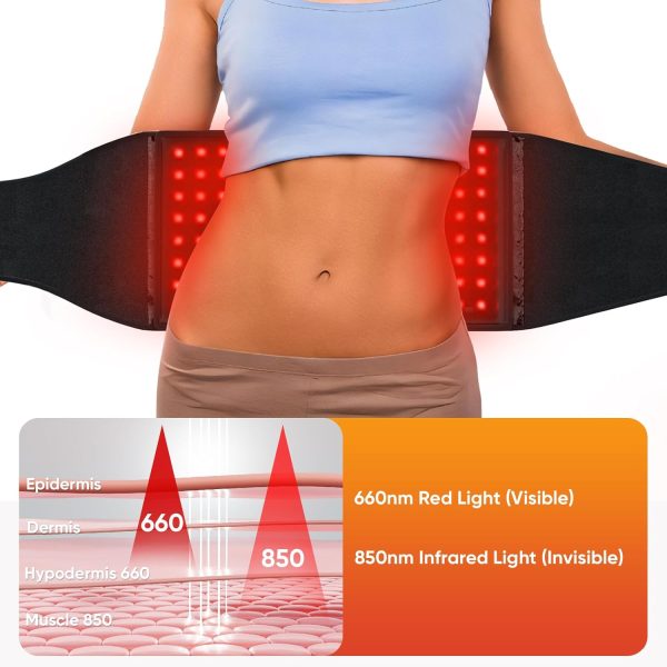 Red Infrared Light Belt for Body: Heating Vibration Massage Wrap Pad for - Image 4