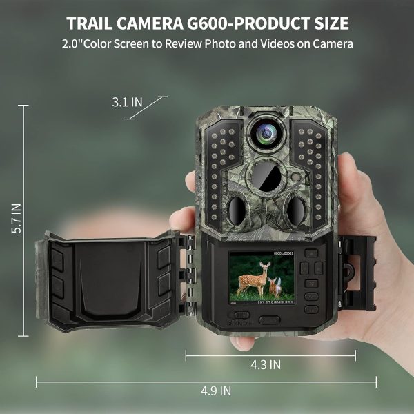 WOSPORTS Trail Camera,48MP 4K 0.2S Trigger Motion Activated,Game Hunting - Image 5